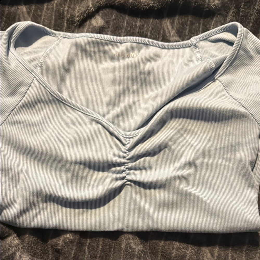 Old Navy Soft Blue Ribbed Top